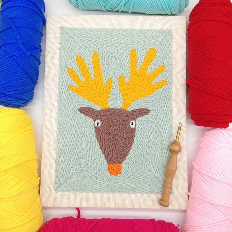 Набор для вышивки иглой Easy Punch с обручем ручная работа крестиком начинающих детей