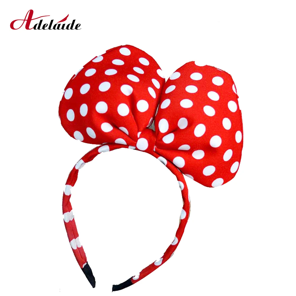 

Red wave point Minnie Hairband Red wave point mouse Ears Headbands For Women Hair Bows Accessories Birthday Party Celebration