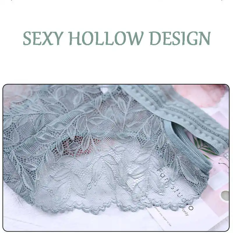 

New erotic female translucent hollow lingerie with no seams low waist fashion panties knit ladies underwear