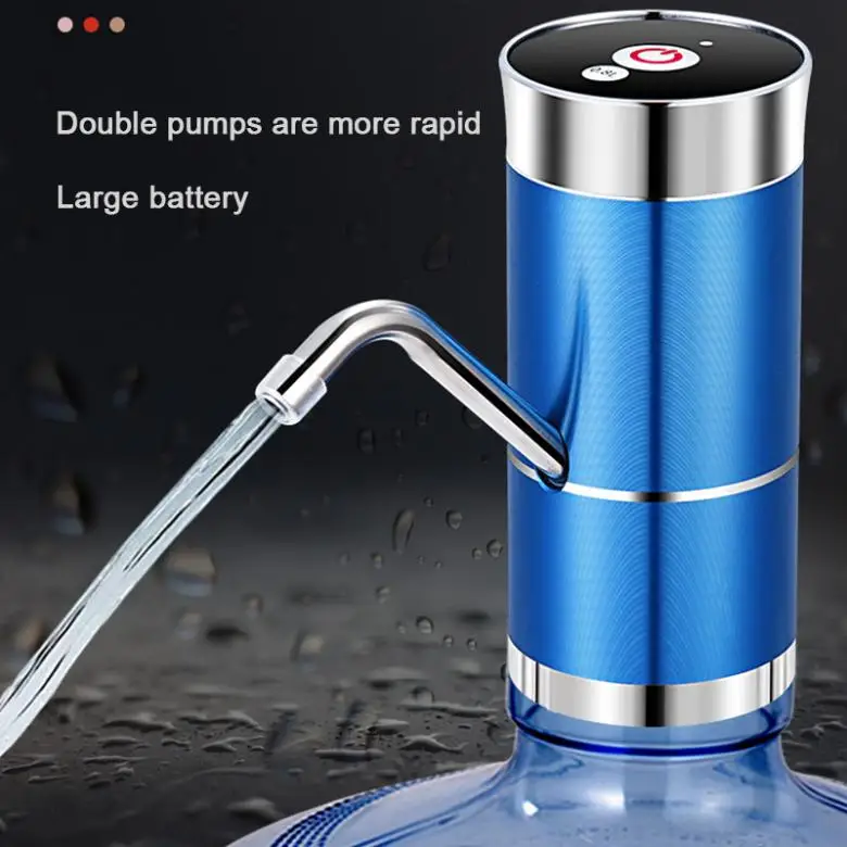 

Two Kinds Double Pump Portable Touch-tone Wireless Rechargeable Electric Intelligent Water Pump with USB Cable