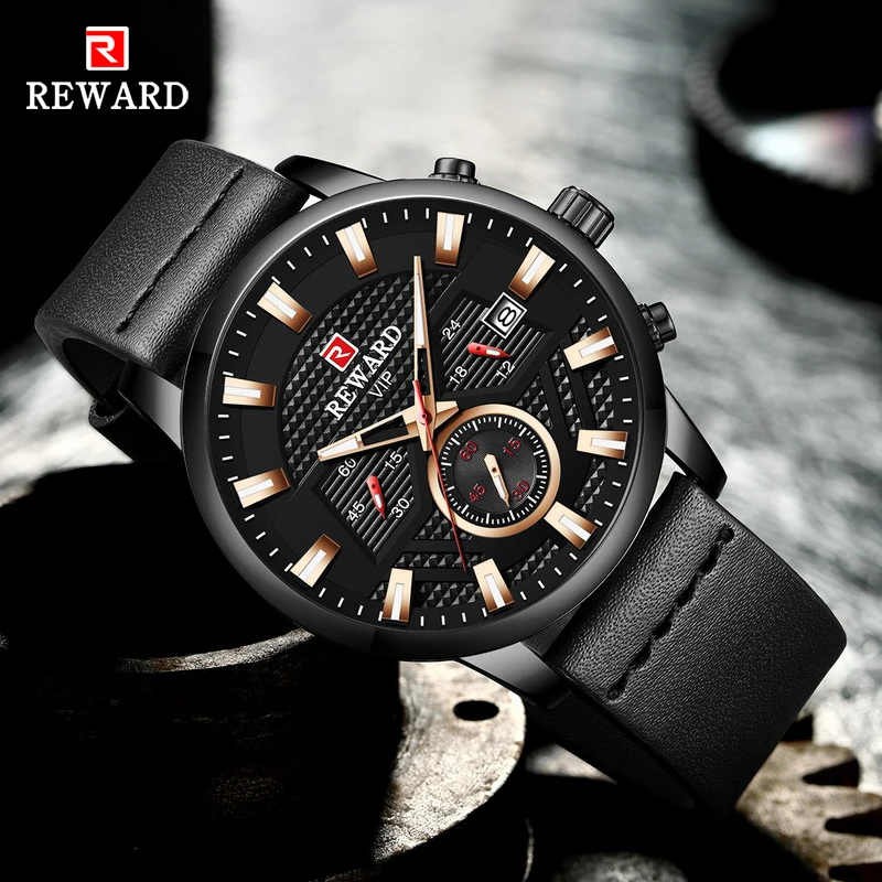 

REWARD Fashion Men Watch Sport Chronograph Top Brand Luxury Waterproof Men Quartz Wristwatch Date Calendar Clock Relojes Hombre