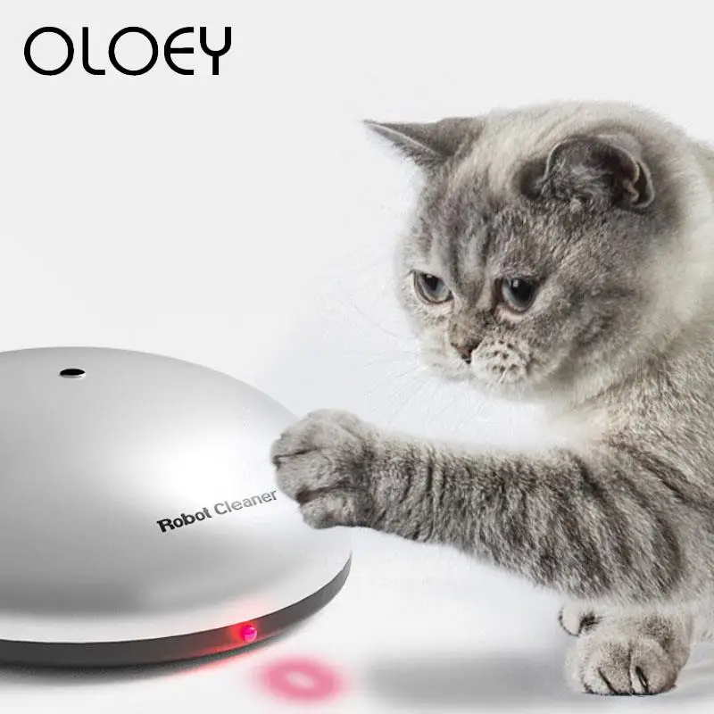 Лазерная Игрушка-робот для кошек 2 в 1 забавная подметающая эпиляция