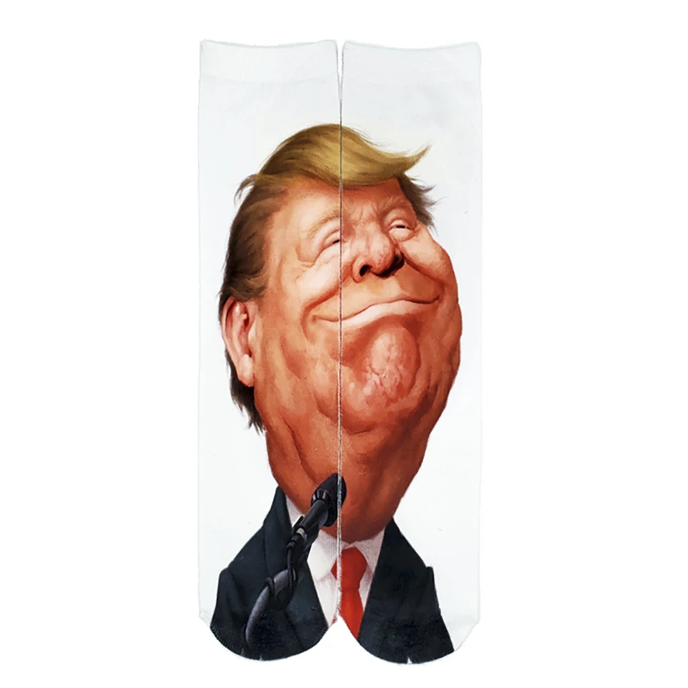 Забавные носки Трамп удобные и дышащие для вечеринок показ друзьям шаг за шагом
