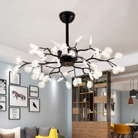 23 inch ceiling fan fans with lights remote control reversible ventilator lamp bedroom decor silent motor glowworm firefly