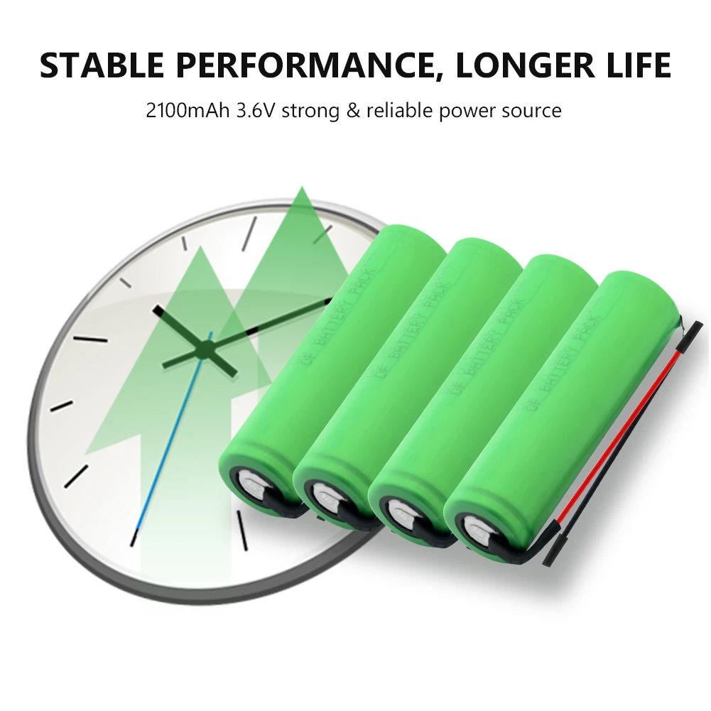 Hot 3.6V VTC4 18650 Li ion Battery 2100mAh High drain 30A US18650VTC4 Rechargeable battery For Flashlight + DIY Silica gel Cable |