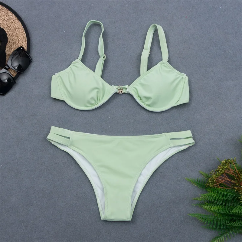 2020 сексуальное бикини на косточках женский купальник комплект из двух частей