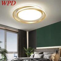 wpd nordic ceiling light contemporary gold round lamp simple fixtures led home decorative for living bed room