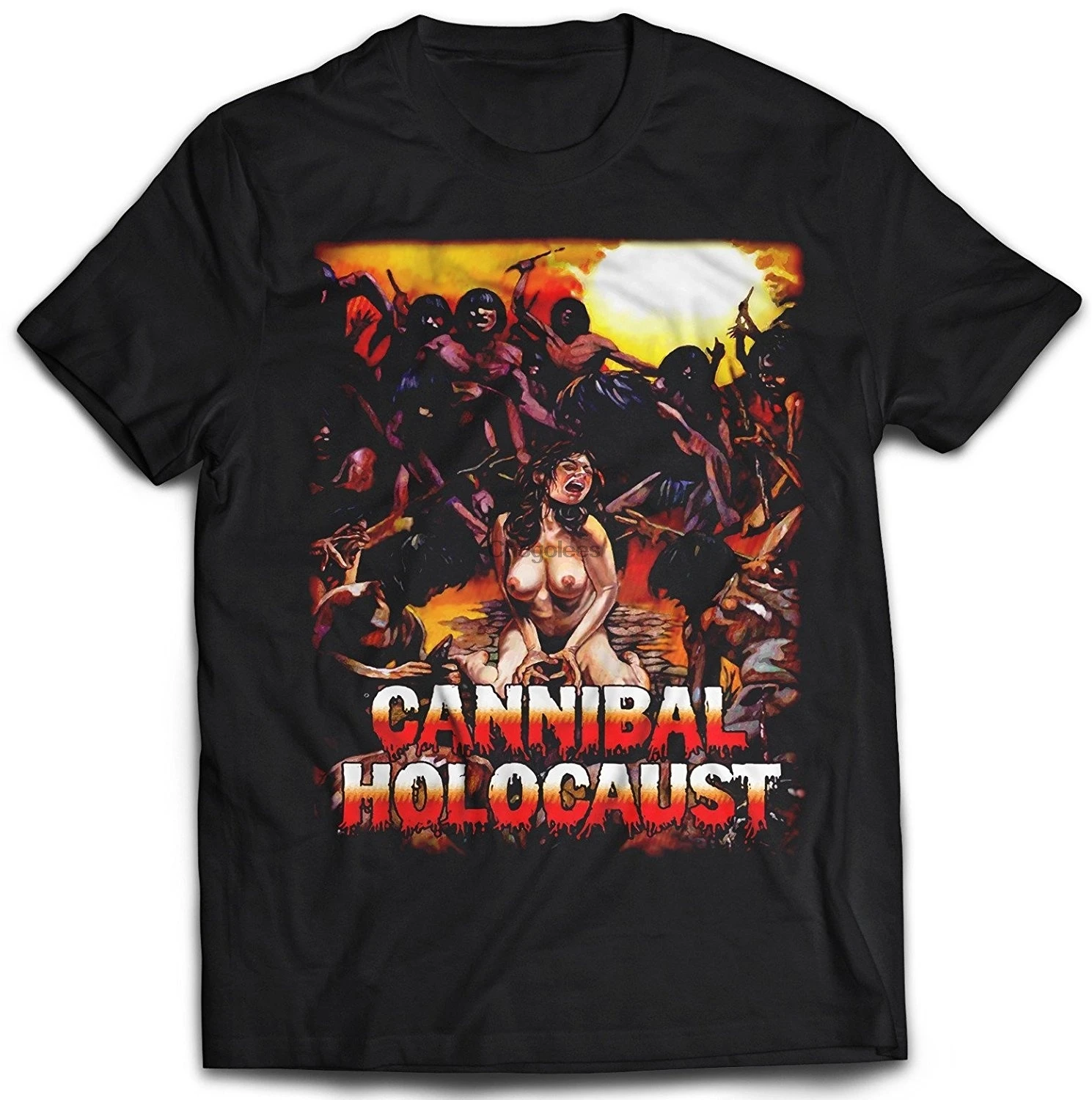 Футболка Cannibal с ужасным холостом модная футболка круглым вырезом и коротким