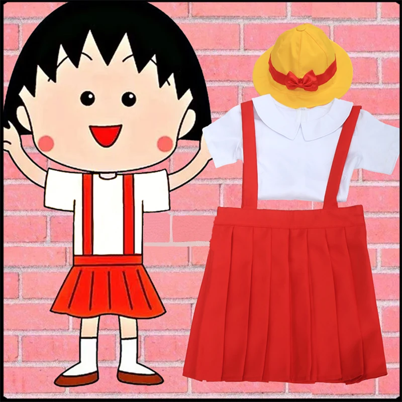 Пижама для детей и взрослых, амин Chibi Maruko Chan костюмы для косплея школьницы униформа, костюмы для девочек, вечерние детский сад Костюмы для косплея