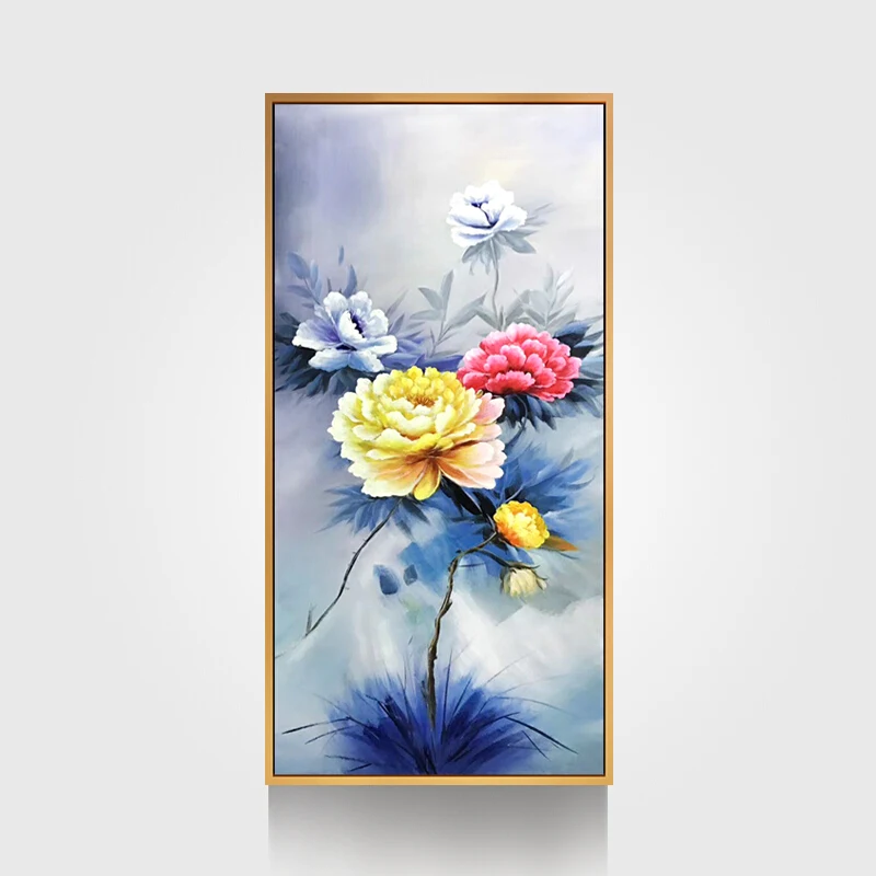 100% ручной Краски ed Абстрактная живопись цветы Картина маслом на холсте искусство