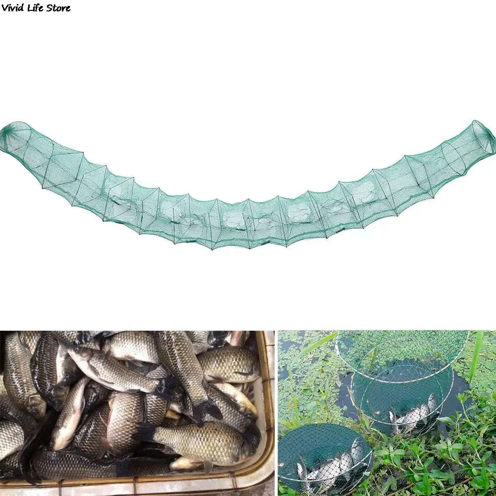 Рыболовная сеть складная портативная для ловли раков крабов креветок 2 4 м | Спорт