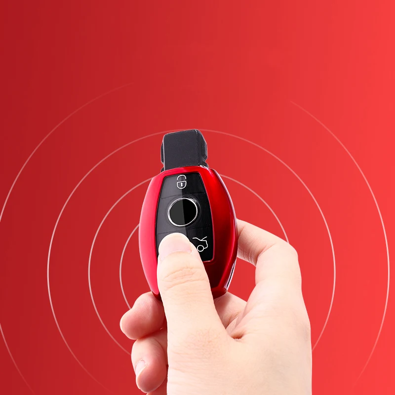 Чехол для автомобильного ключа из поликарбоната и ТПУ Mercedes Benz C Class W205