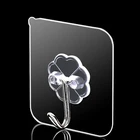 Крепкая прозрачная настенная вешалка на присоске, водонепроницаемый клей, сверхмощный крючок из нержавеющей стали