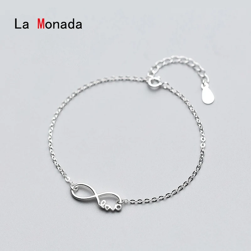 La Monada ювелирное изделие из стерлингового серебра 925 пробы с надписью Love Word Infinite