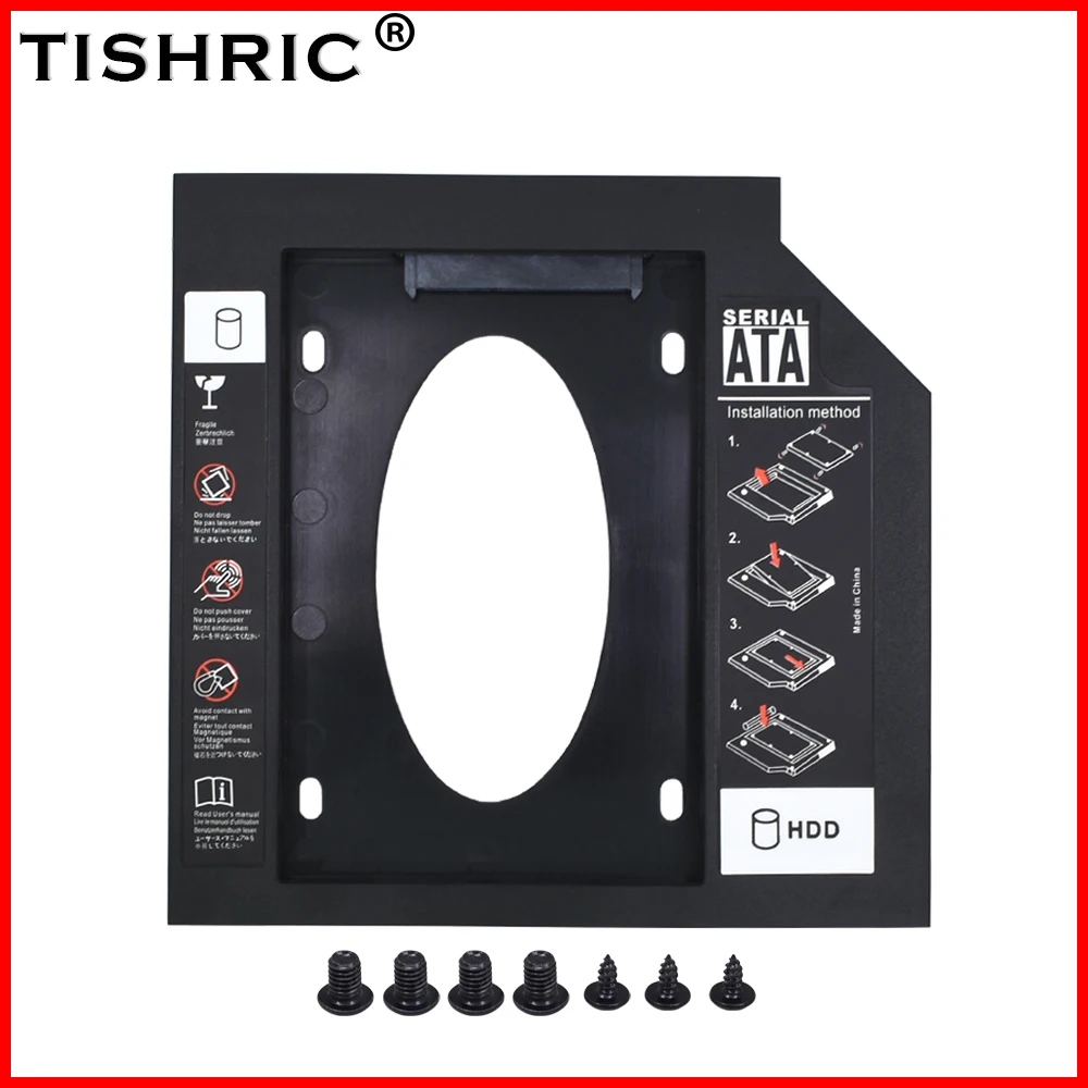 TISHRIC 2nd Hdd Caddy SSD 2 5 чехол жесткий диск для ноутбука CD-ROM DVD-ROM оптического устройства
