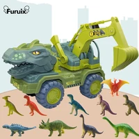 dinosaur engineering vehicle toy car toy dinosaur transport car carrier truck toy pull back vehicle toy creative childrens gift