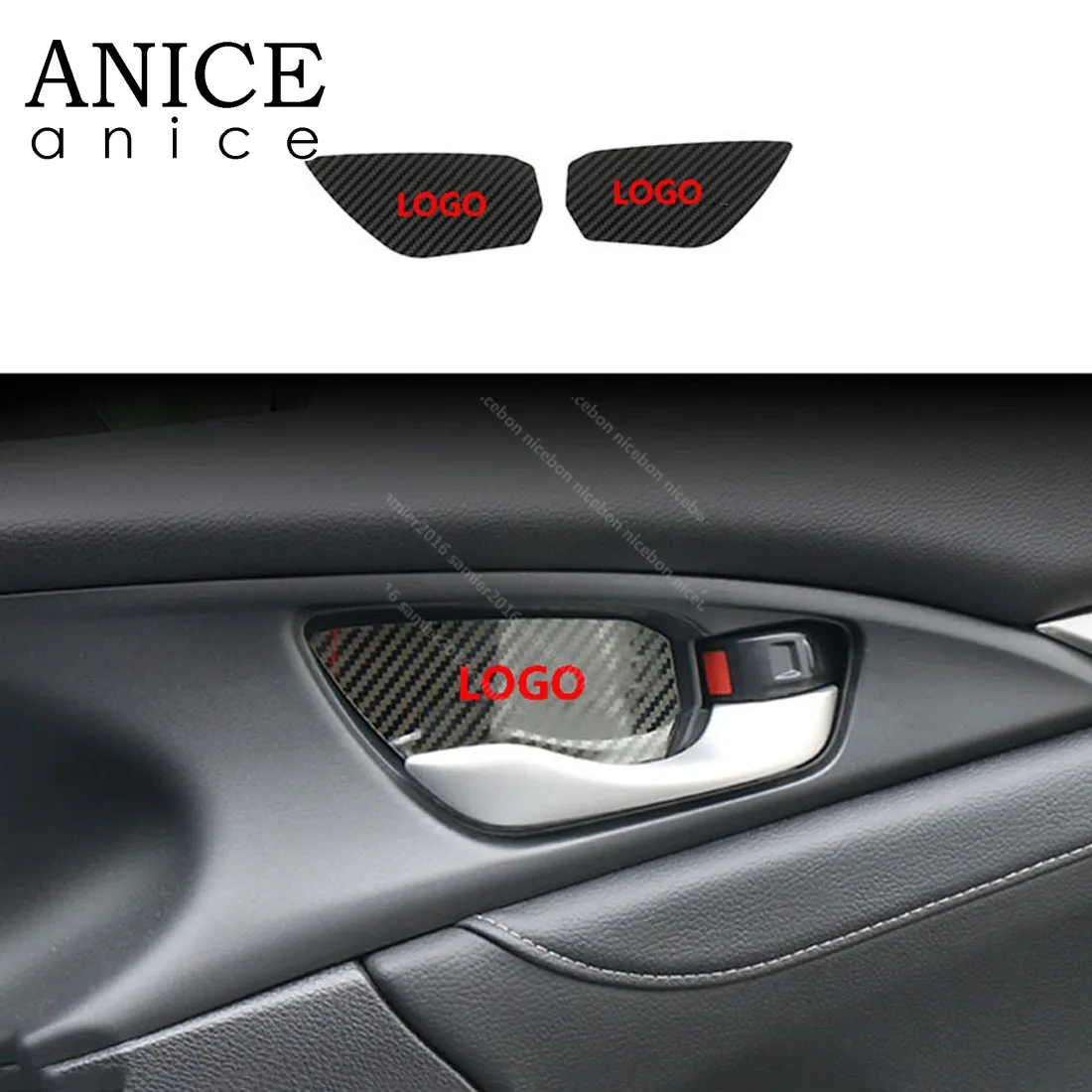 Углеродное волокно цветная стальная внутренняя дверная ручка крышка чаши