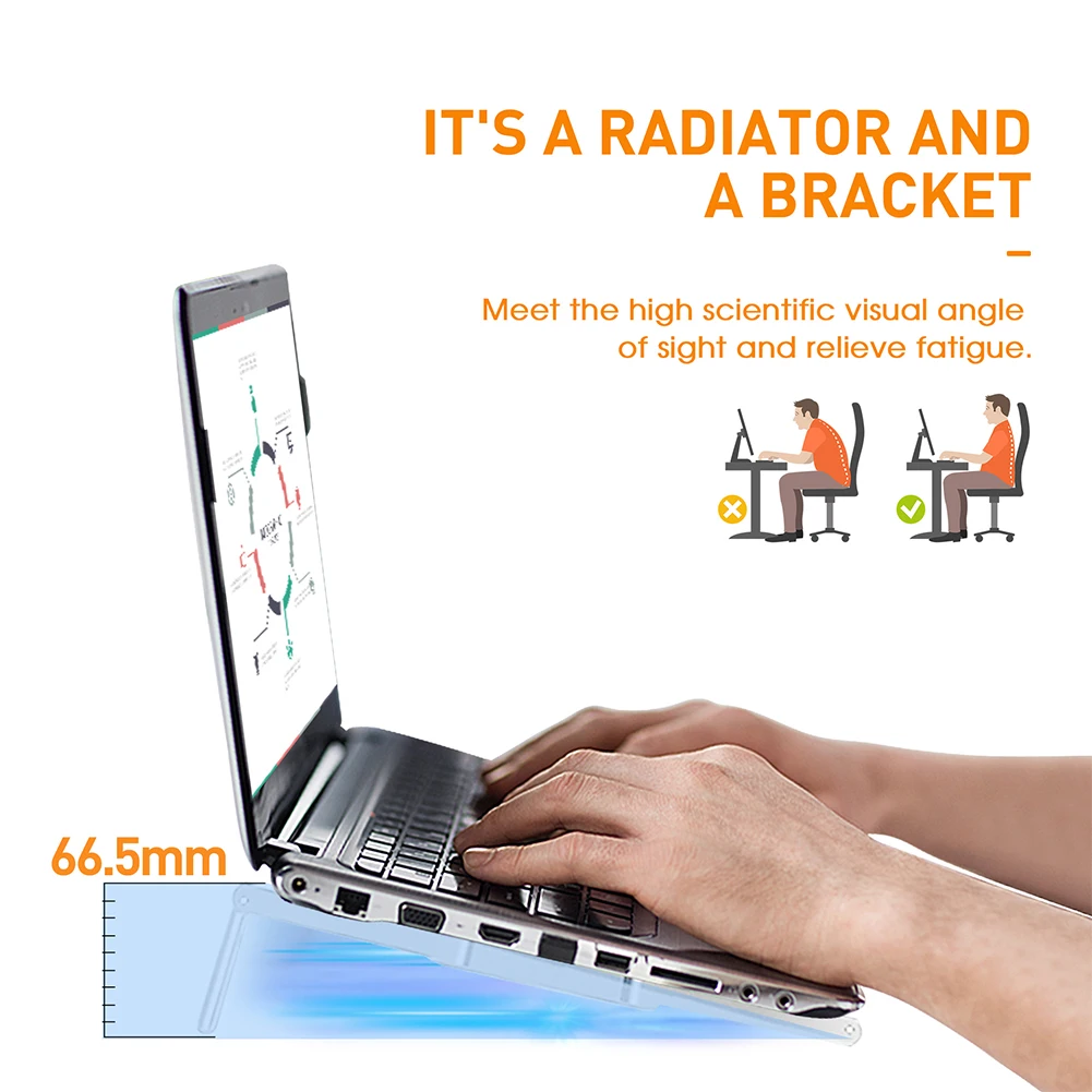 Кулер для игрового ноутбука x1 Rgb лампа с 3 вентиляторами складной охлаждающий