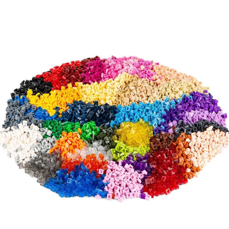 

76 Colors 580Pcs DIY Blocks Compatible Particles Modified Kids 1X1 Building Bricks Parts Educational Assemble Painting Qr Code