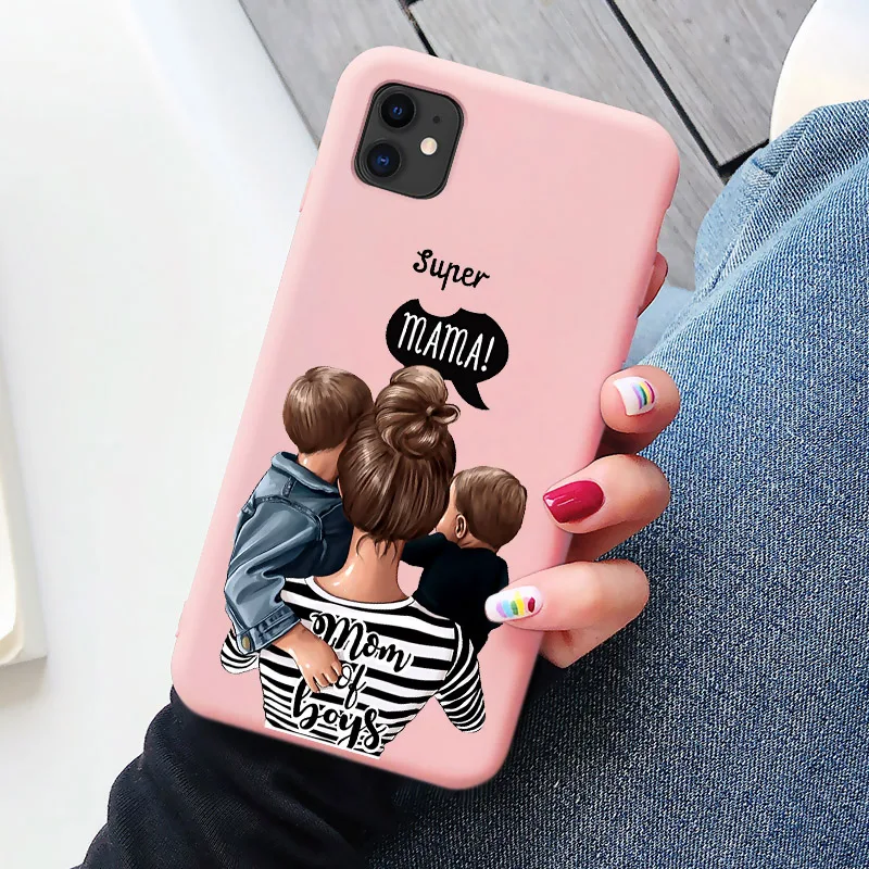Карамельных цветов чехол для телефона Iphone 12 11 Pro Max X XS XR 6S 7 8 Plus SE 2020 супер папы мамы