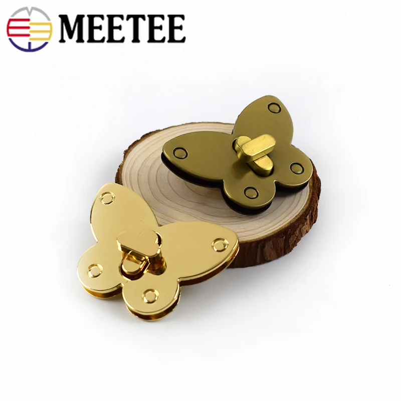 

Meetee 40x50mm 4/10Pcs Metal Twist Turn Lock Women Fashion Handbag Clasp Closure DIY Replacement Purse Hardware Accessories E6-7