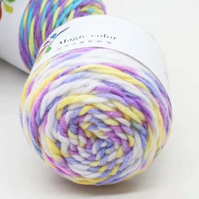 50g/Ball Woolen Yarn Colored Rainbow Cotton Handmade Crochet Diy Sweater Scarf Coat Shawl Hand-Knitted Winter Cashmere - купить по