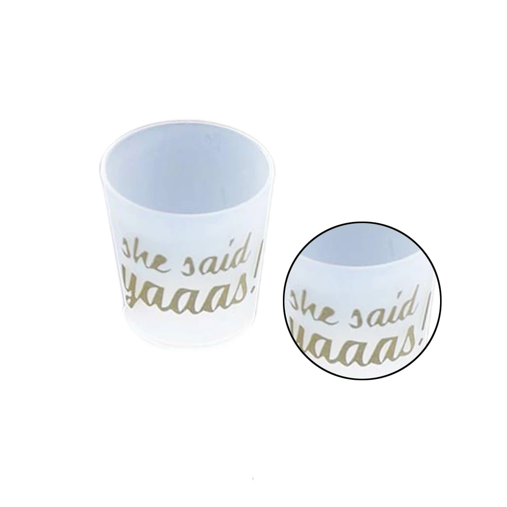6 шт сказала Yaaas чашек Свадебные Обручение вечерние свадебный душ с надписью