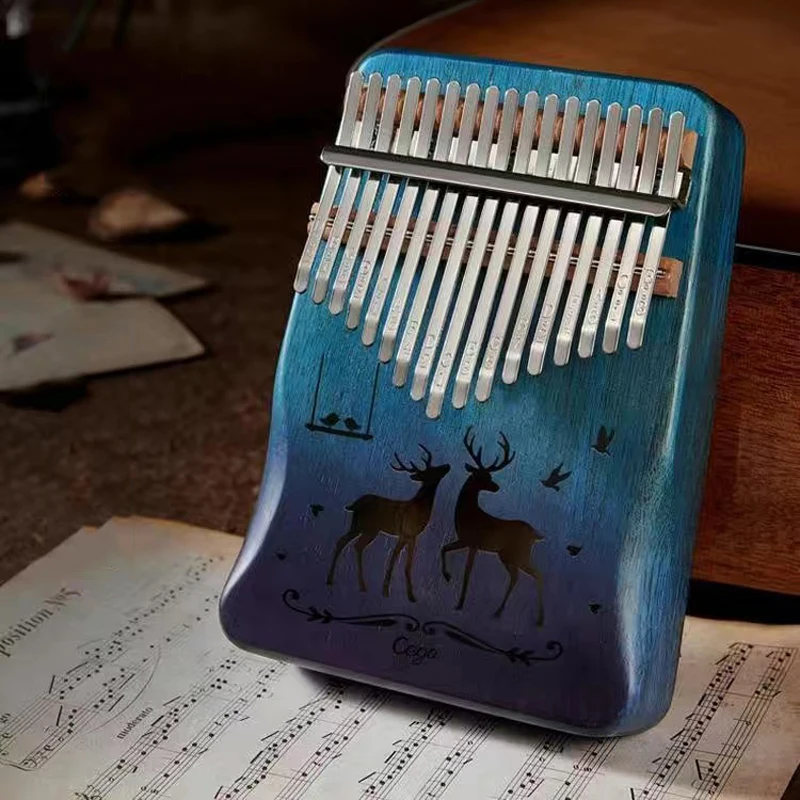 

Пианино Kalimba с 17 клавишами для пальцев и большими пальцами, музыкальные аксессуары Kalimba, высококачественное Деревянное пианино с защитой ру...