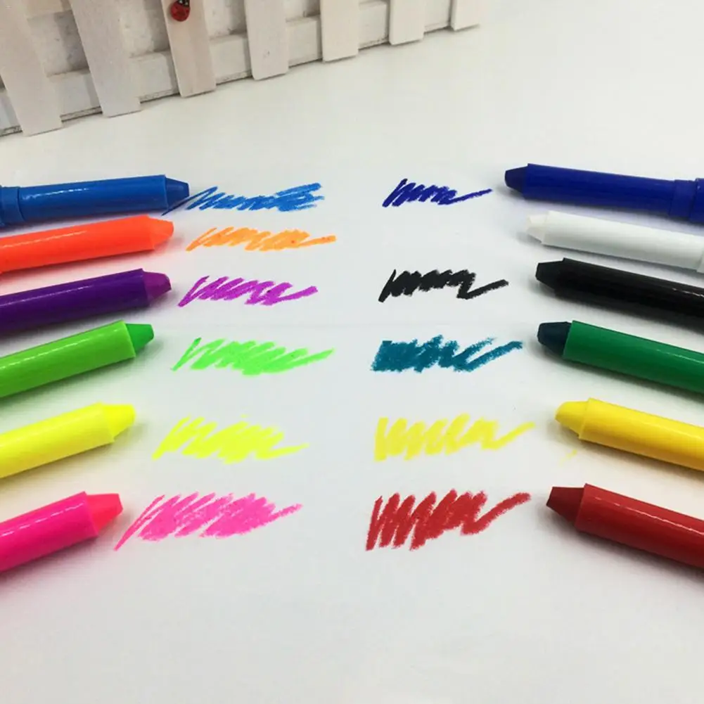 12 Color Body Painting Crayons Children Face Set Cosplay Party Halloween Makeup Non-toxic Wash Make-Up Supplies For Childr | Красота и