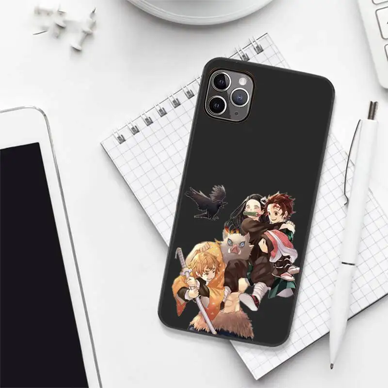 

Demon Slayer Japan anime Phone Case Candy Color for iPhone 6 7 8 11 12 s mini pro X XS XR MAX Plus