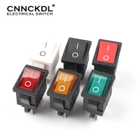 5 pcslot kcd1 4 pin 2115mm on off boat car rocker switch 6a250v ac 10a125v ac with red blue green yellow light switch