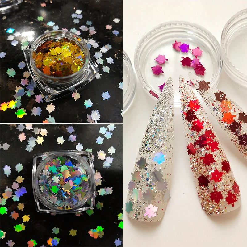 1 шт. осенний кленовый лист цветок Фламинго Рождественская Снежинка для ногтей