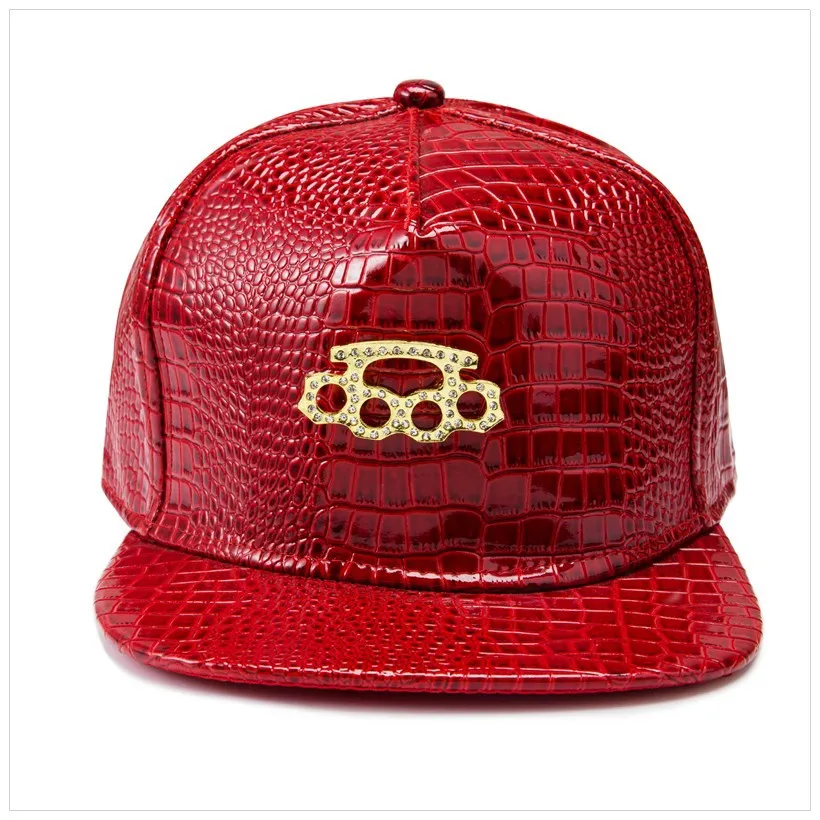 Бейсболка мужская с тиснением под крокодиловую кожу модная кепка плоским