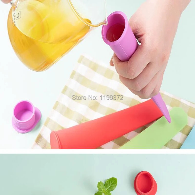 Оптовая продажа 100 шт 20 см силиконовая форма для мороженого с эффектом пуш-ап желе