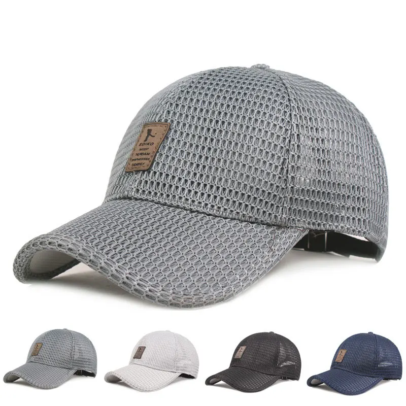 

1 PCS Unisex Cap Casual Plain Mesh Baseball Cap Adjustable Snapback Hats For Women Men Hip Hop Trucker Cap Streetwear Dad Hat