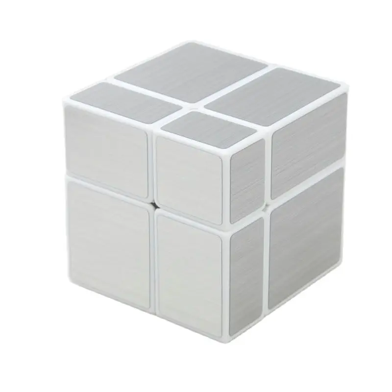 Зеркальный кубик 2x2x2 профессиональный золотистый и серебристый magico головоломка