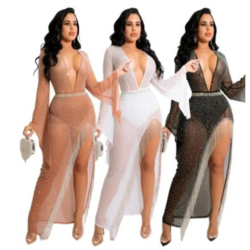 

Темпераментное 2021 прозрачное Сетчатое газовое прозрачное сексуальное облегающее вечернее платье для молодых девушек 78