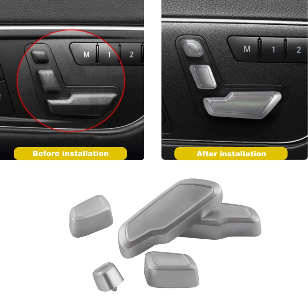 Для Mercedes Benz W176 W218 W212 W211 W210 W204 W205 X204 GL450 GLK GL ml хромированный серебристый автомобильный кнопочный переключатель крышка наклейка
