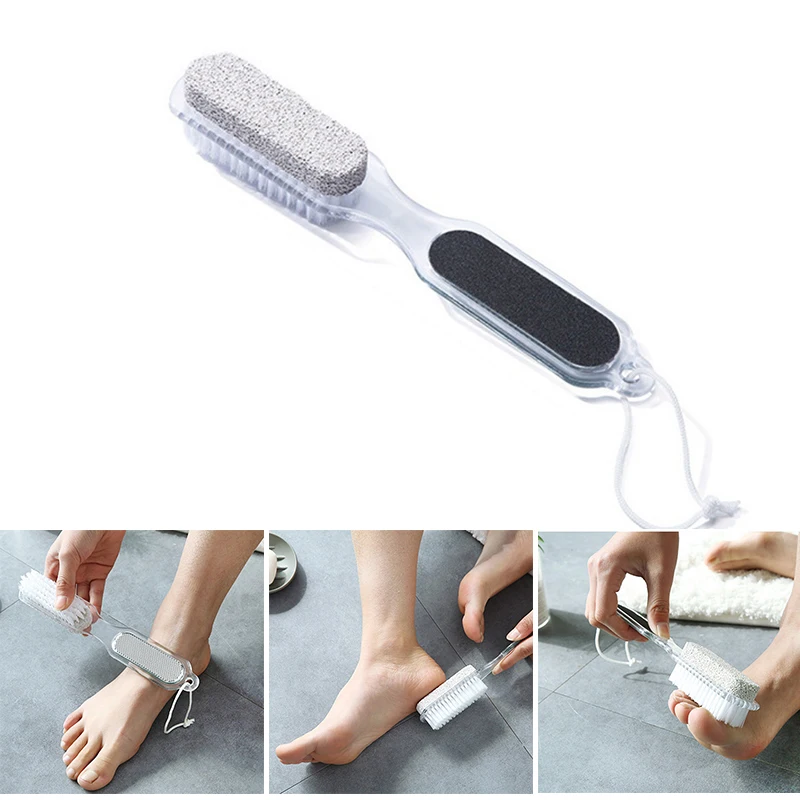 Щетка двусторонняя для стоп инструмент педикюра и массажа отшелушивающая