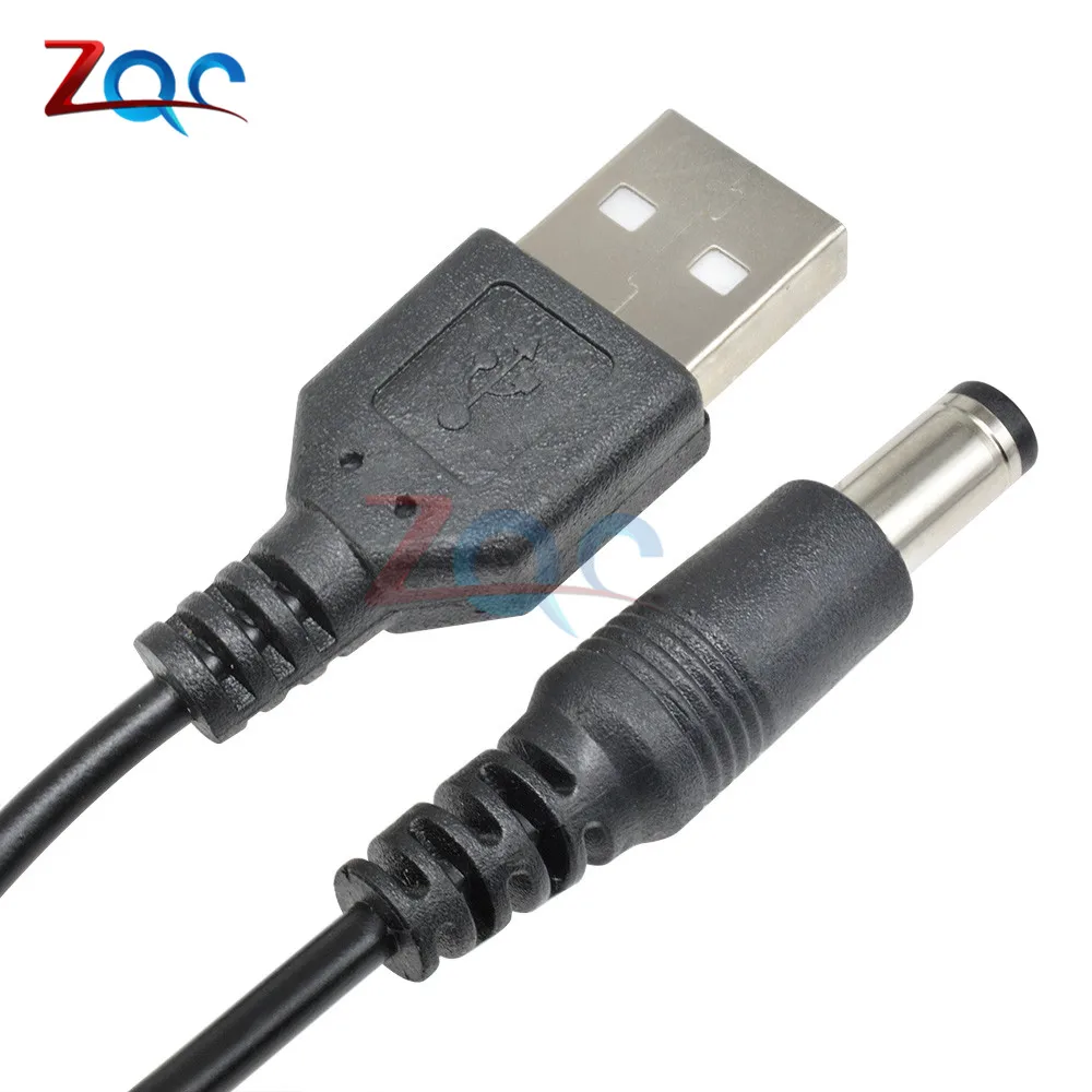 USB 2,0 Мужской A к DC 5,5 мм X 2,1 мм 5,5X2,1 мм 0,8 м USB кабель линии электропередач MCU разъем питания 5,5*2,1 мм