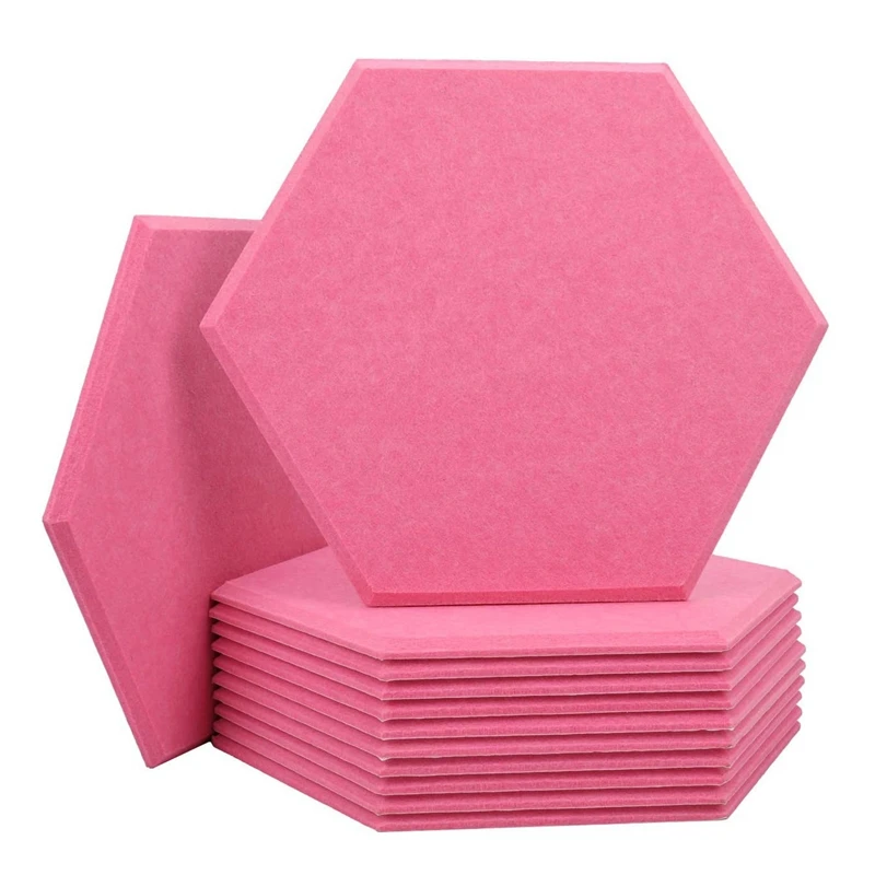 

Hexagon Acoustic Panels Sound Proof Padding 12 Pack Beveled Edge Sound Absorbing Panel Acoustic Treatment