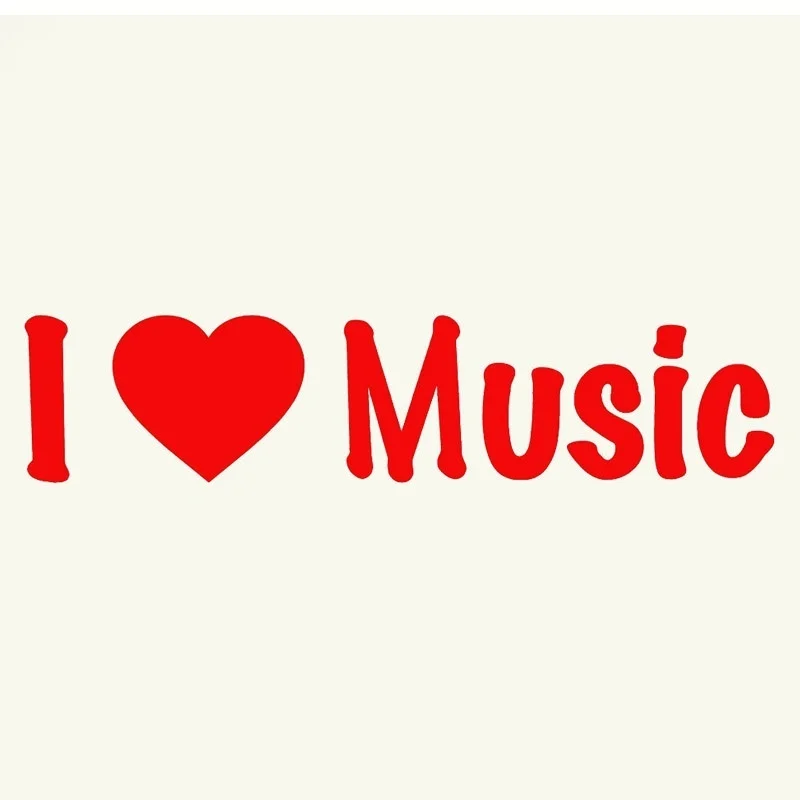 I Love Music компьютерная наклейка в форме сердца|Наклейки для творчества| |