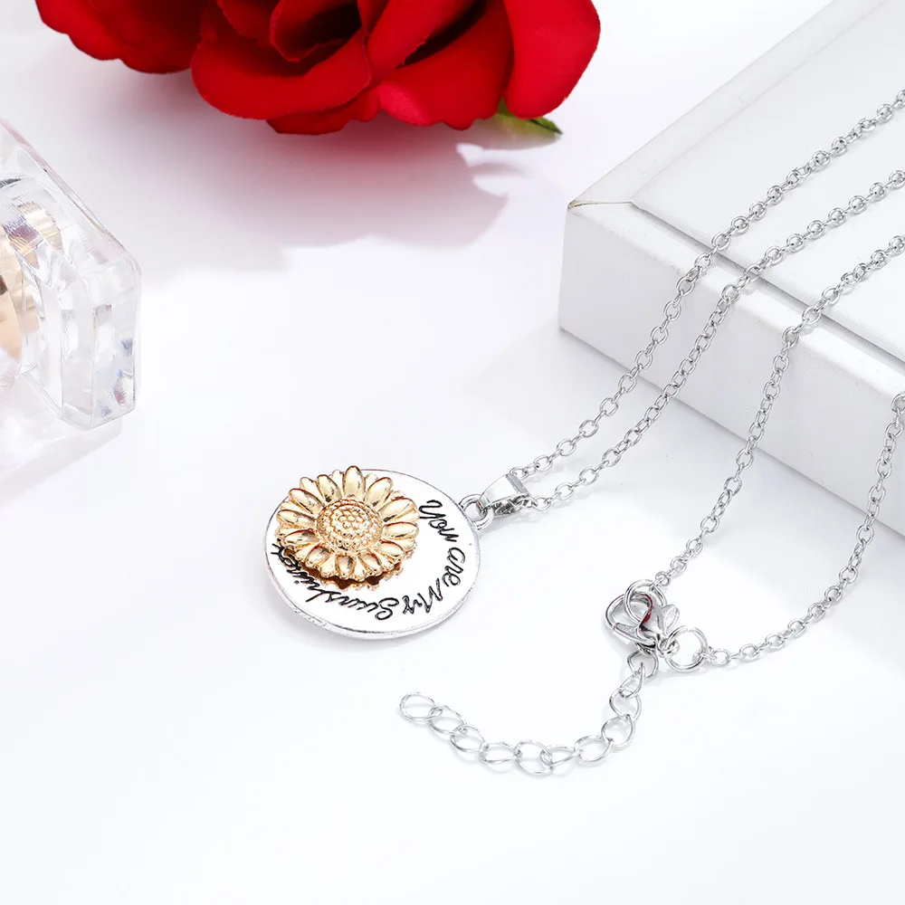 Модное ожерелье MIDY с подвеской в виде подсолнуха Женское Ожерелье-чокер надписью