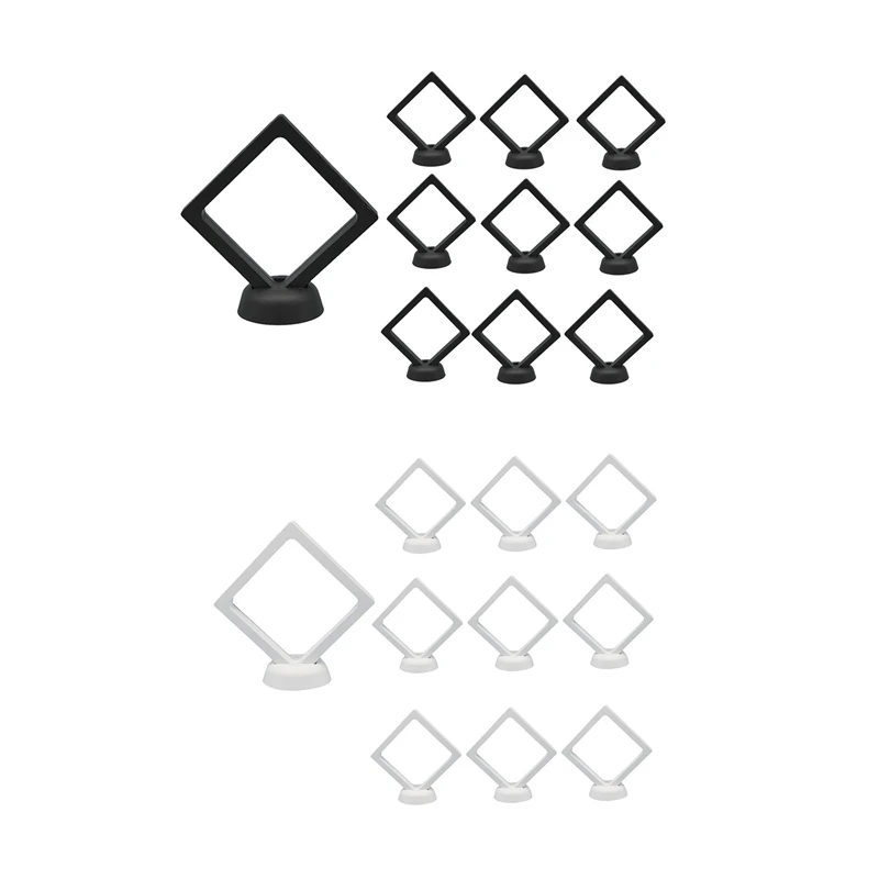 

20 Pcs Jewelry Pendant Suspension Display Stand Acrylic PET Film Nail Sticker Shoot Props, 10 Pcs A & 10 Pcs B