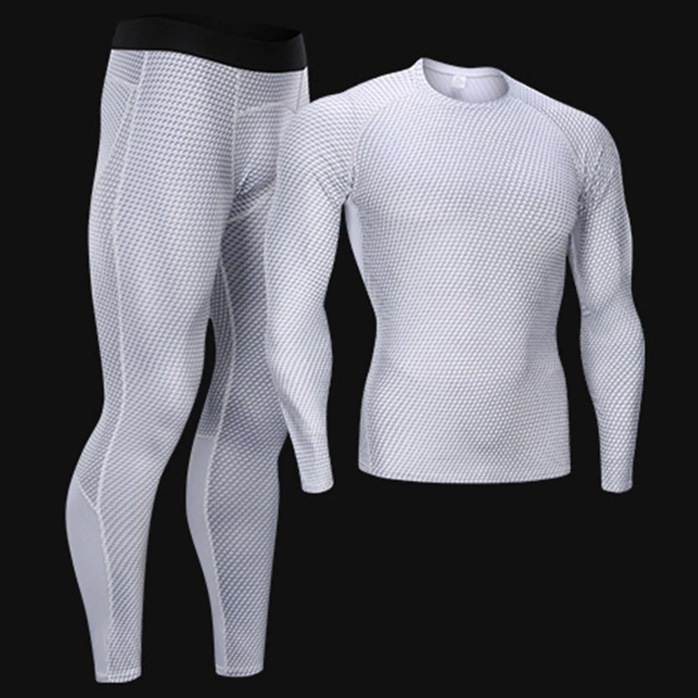 

2 Pces/Set Compressed New Men's Quick-Drying Breathable Running Set Jogging Training Tights Gym Fitness Shirt Bodybuilding Pants