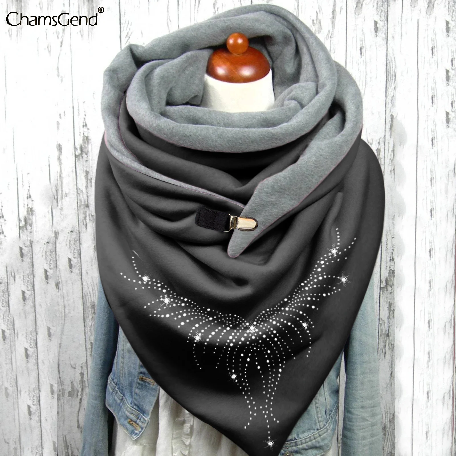 Модный женский шарф стразы женские зимние шарфы теплые обогреватели для шеи шаль