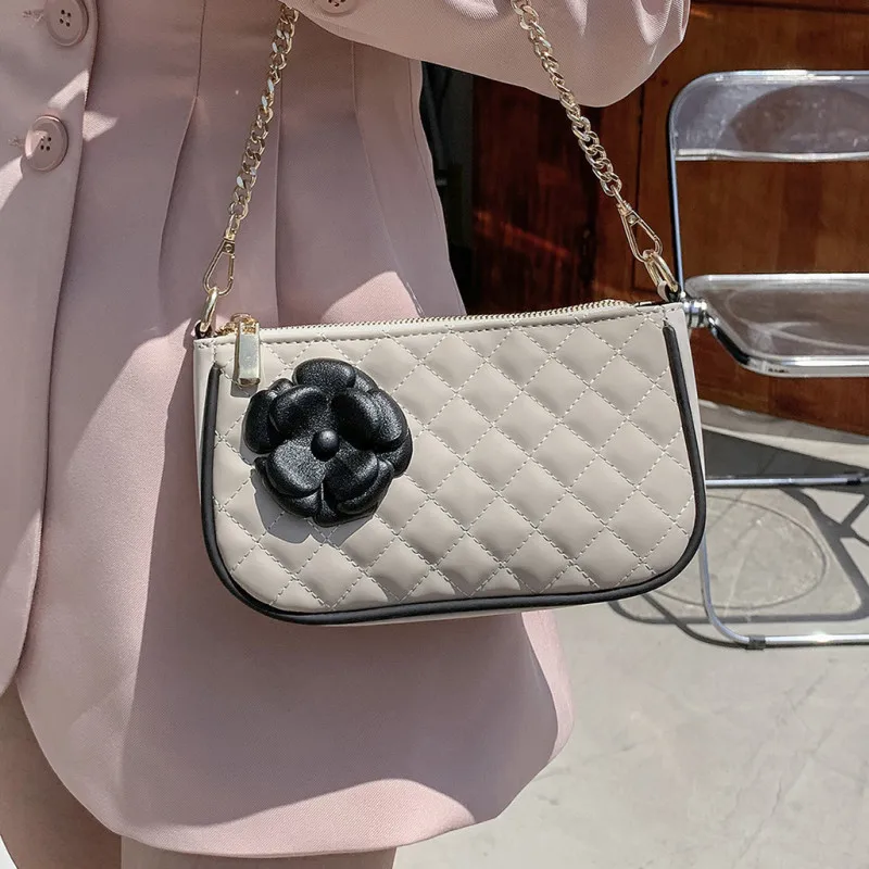 

Lozenge Crossbody Handbags for Women Diamond Lattice Shoulder Bag Luxury Leather Tote Bag Ladies Quilted Chain Messenger Bag Sac