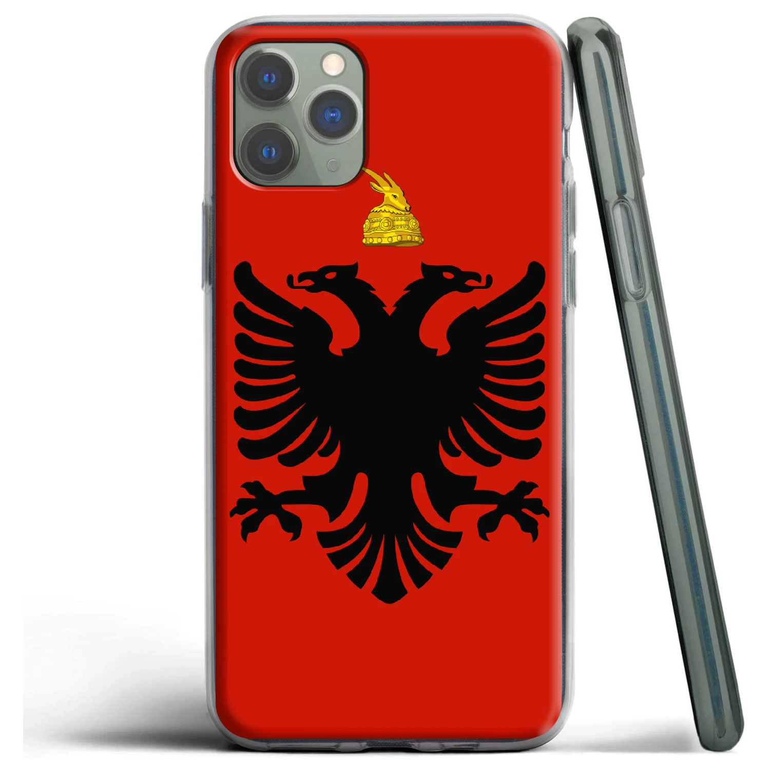 Силиконовый чехол для Apple iPhone 12 Mini 11 Pro SE XS X XR Max 8 7 6S 6 Plus 5S с албанским флагом и орлом