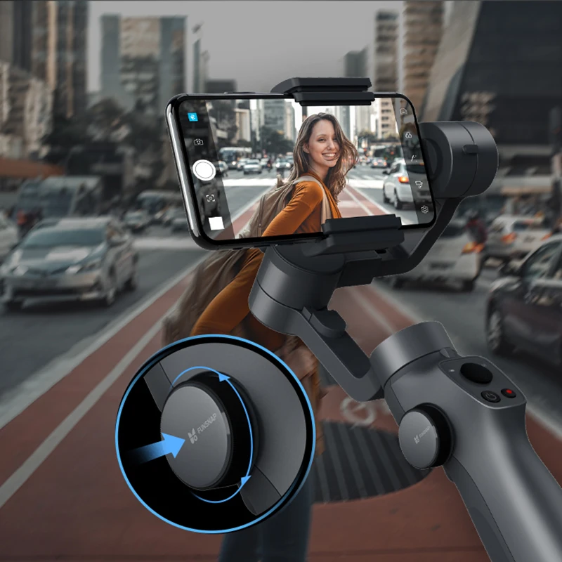 Поворотный стабилизатор Xiaomi Funsnap Capture 2 ручной шарнирный на 3 оси для отслеживания