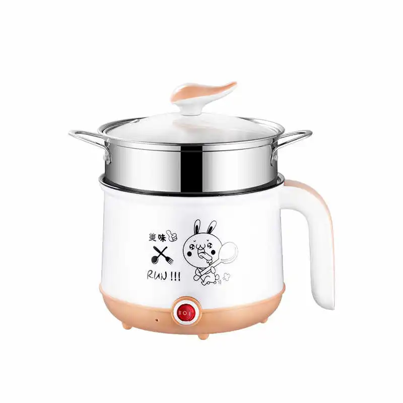

Multi-Function Electric Cooker Non-stick Multicooker Mini Low Power Small Electric Cooker For Travel Rabbit Pattern 1.8L